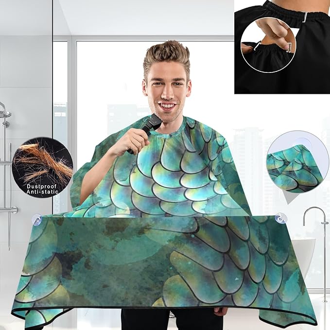 visesunny Professional Barber Cape Polyester Hair Cutting Salon Cape Apron Anti-Static Beard Bib