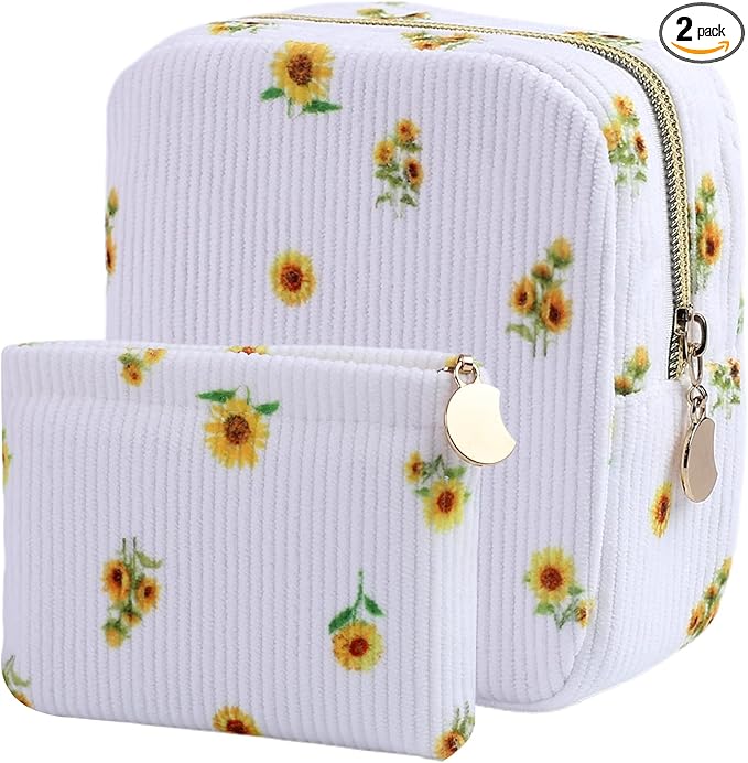 2-Pack Period Bag for Women Girls, Portable Corduroy Sanitary Napkin Storage Bag Period Pouch Small Discreet Menstrual Pouch, Sanitary Pads Bag Period Kits Tampons Holder for First Period