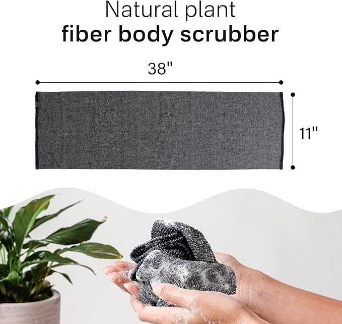 Yiclick 3 Pack Exfoliating Washcloth Towels - Exfoliating Body Scrubber Exfoliator, Back Scrubber for Use in Shower Bath, Japanese & Korean Scrub Wash Cloths, Loofah Lufa Sponge Washer for Women Men