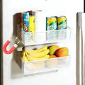 Magnetic Basket Organizer Holder for Fridge，Magnetic Shelf for Washing Machine， Magnetic Mesh Basket, White Rectangular Steel Shelf Organizer, 10.43 x 4.92 x 3.15 Inches (White, 2 pack)