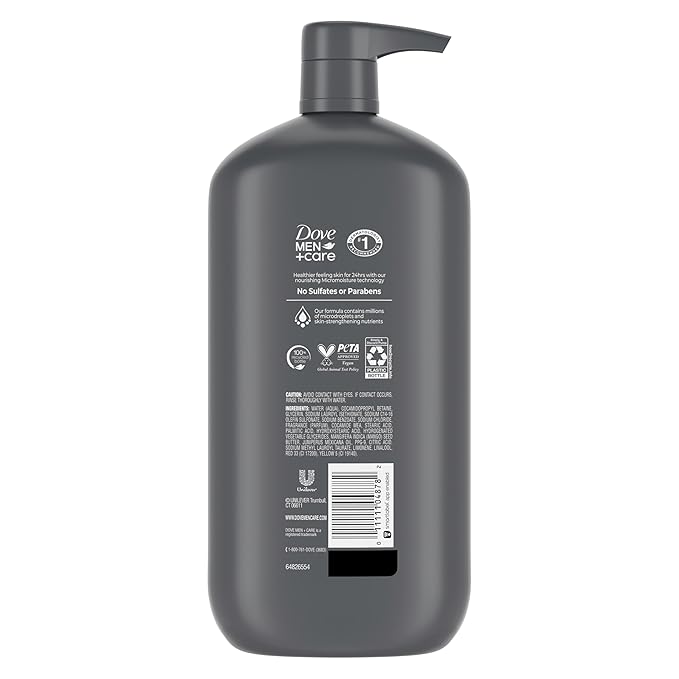 DOVE MEN + CARE body and face wash rejuvenating mango + cedarwood for Men, with 24-Hour Nourishing Micromoisture Technology, 30 oz,(Pack of 2)
