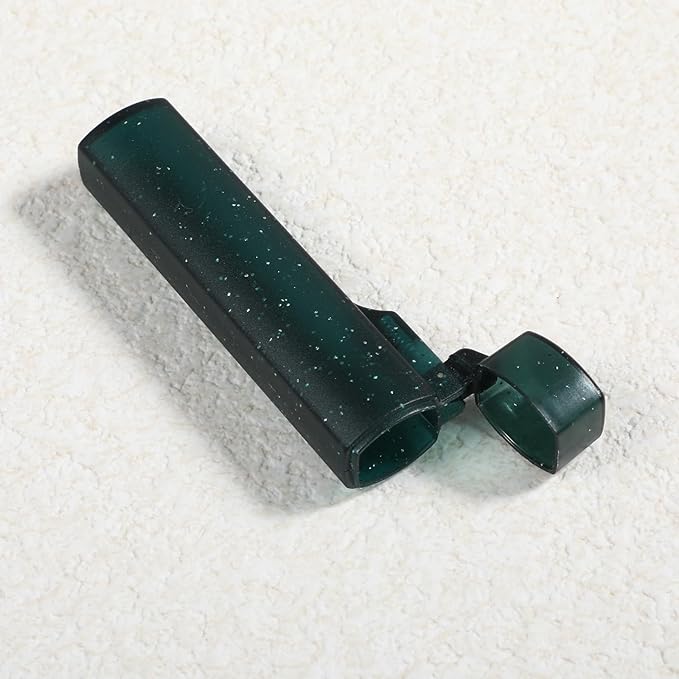 5Pcs Toothpick Holder for Traveling, Snowflake Dark Green Mini Dispenser Pocket Safety Case, Toothpick Container Portable for Outdoor Travel, Camping, Storing Cotton Swabs Pin