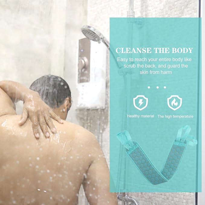 Bath Towel Back Rub Strips Long Straps Exfoliating Washcloth for Shower Bath