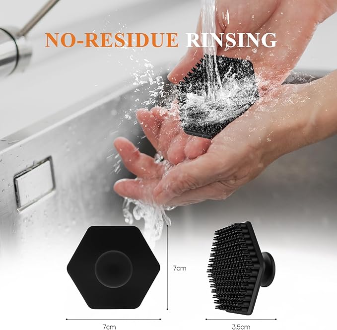 VWMYQ Silicone Face Scrubber for Men, Gentle Exfoliator Pad & Massager, Facial Cleansing Brush Silicone Face Wash Brush Removes Dead & Dry Skin
