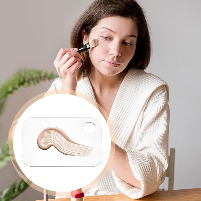 Acrylic Makeup Palette with 1Pc Spatula, Makeup Mixing Tray Apply Professional Reusable Cosmetic Palette Beauty Tools for Beauty Salon, Facial Cosmetic, Nail Art, Pigment Blending