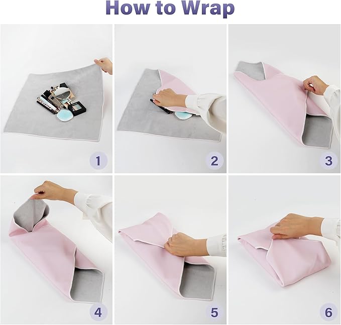 Walking Way Self-Adhesive Magic Cloth Makeup Bag, Magic Pocket Lazy Makeup Bag, Foldable Cosmetic Pouch, Portable Lens Protective Wrap, Stylish Travel Organizer for Beauty, Travel, Gifts & Daily