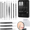 Pimple Popper Tool kit Blackhead Remover Comedone Extractor Kit with Box for Easily Remove blackheads, Acne, Blemishes, Whiteheads, pimples and Papules from the face and Bonus Gift -11pcs