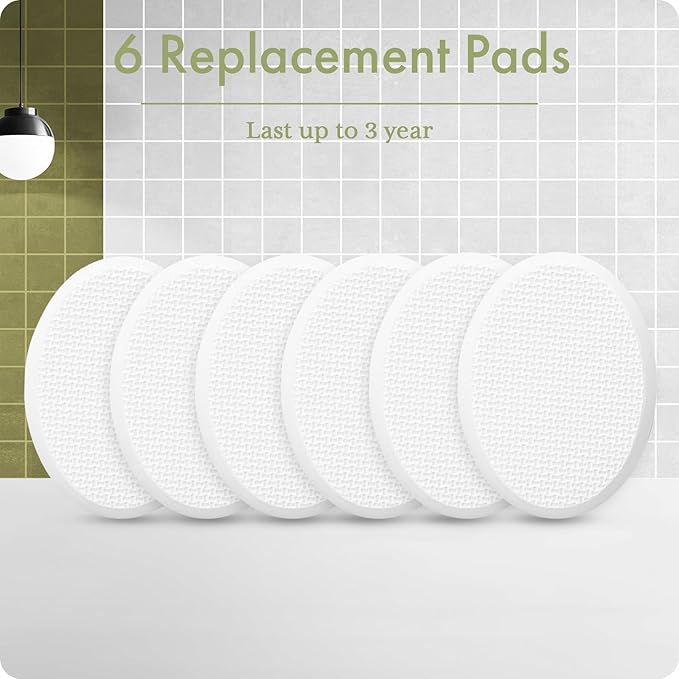 AmazerBath 6 PCS Lotion Applicator Replacement Pads, Back Sunscreen Applicator for Kids, Elderly, Women, Apply Cream Medicine Skin Cream Moisturizer Sunscreen Tanner, Handle Not Included，White