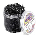 HOYOLS Black Elastic Hair Ties Rubber Bands Mini Polyband Soft Ponytail Holder for Kids Baby Girls TPU Pack 1500