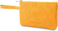 RIGHT AWAY Makeup Bag Travel Cosmetic Bag,Portable Make up Organizer With Handle,Small purse pouches Cell Phone Purse with Compartments for Women Girls（Orange）