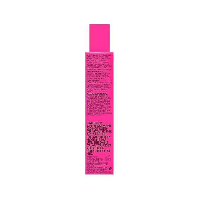 Nails Inc Vitamin E Cuticle Oil Rollerball, Strengthens Cuticles, Intense Hydration, Ultra Moisturizing, Fast Absorbing, Helps With Cracking And Hangnails, Mess Free, Travel Sized, 0.28 Fl Oz