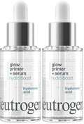 Neutrogena Hydro Boost Glow Booster Primer & Serum, Hydrating & Moisturizing Face Serum-to-Primer Hybrid, Infused with Purified Hyaluronic Acid & Designed to Instantly Hydrate, 1.0 fl. oz (Pack of 2)