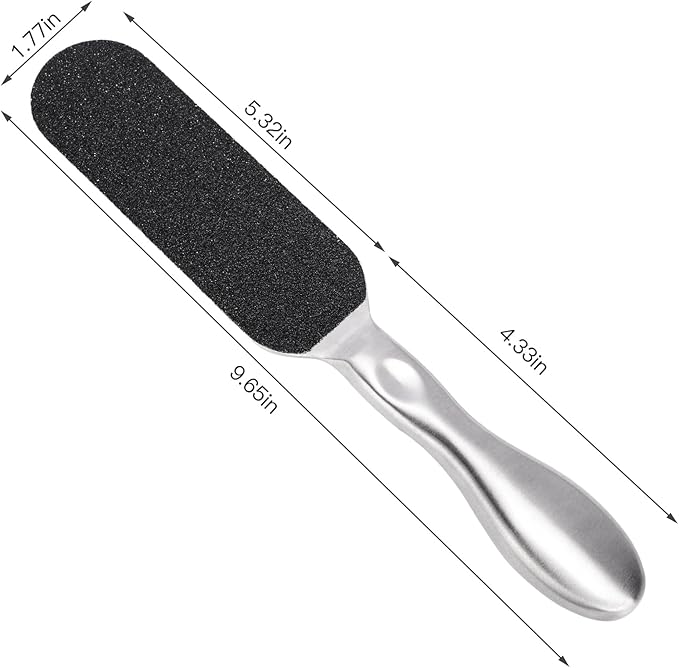 Biutee Foot File for Dead Skin Pedicure Foot Files Callus Remover Professional Sandpaper Pedicure Tools Reusable Stainless Steel Double Sided Foot Rasp Foot Scrubber Pedicure with 12 Replaceable Pads