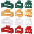 3 Styles Hair Clips for Women Small Medium Big Claw Clips for Thin Thick Hair 12 Pcs Hair Claw Clips Hair Clips Combination Hair Accessories for Women (Christmas)