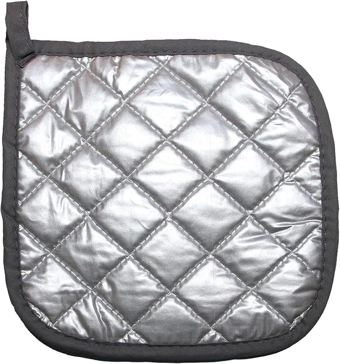 5 PCS Pot Holders for Kitchen, Cotton Potholers with Great Heat Resistance, Hot Pads, Trivets for Cooking and Baking Grey