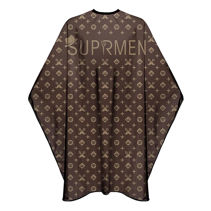 Barber Capes for Men Professional Haircut Capes with Snaps Salon Capes for Stylist -63"*56"(Brown)