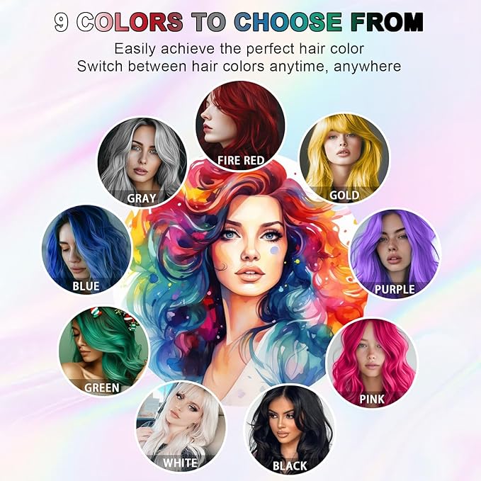 Temporary Hair Color Spray, Blue One-Time Use Hair Color Dye for Women and Kids, Disposable Natural Hair Strong Style Hair Dye-On 1-Day Washable for Cosplay Party DIY,Christmas Party, Halloween