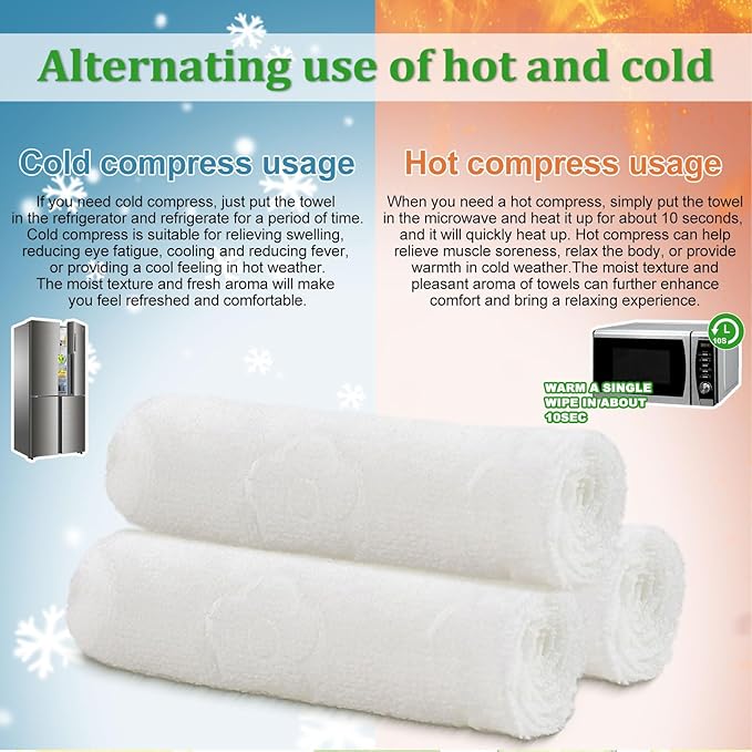 Moist Cotton Towel Bulk Moist Towelettes Individually Wrapped,White Towel Services,Refreshment Pre Moistened Towels for Dentist Travel Sport Party Hotel 240，Lavender,Green tea, Lemon and Cucumber