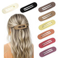 8PCS Flat Hair Claws Matte Non-Slip Clips for Women, Strong Hold Hair Accessories for All Hair Types, Daily Wedding Party Date Beach Use (Style6(Flat))