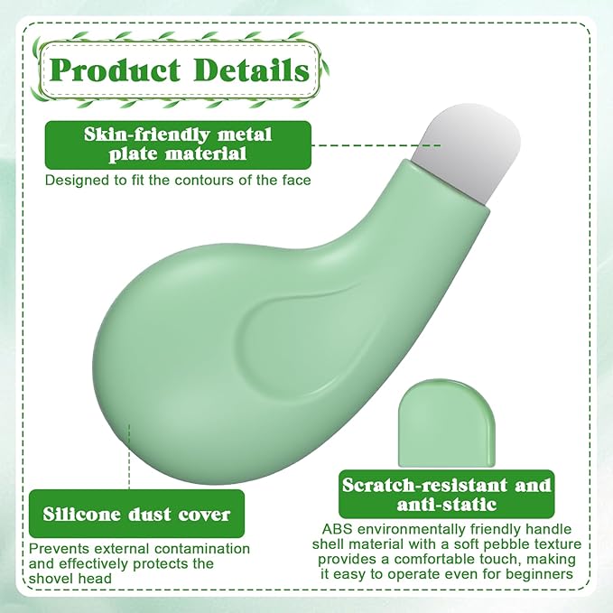 Silicone Nose Blackhead Remover, Blackhead Remover Tool, Deep Skin Scrubber Face Spatula, Mild and Safe Face Scraper for Remove Facial and Nose Ehead for Men and Women, Green