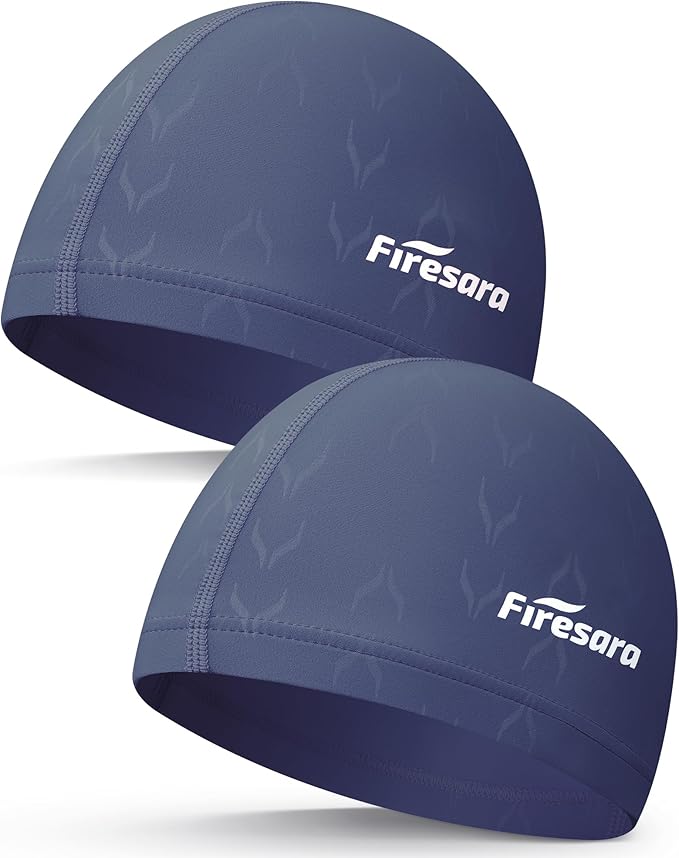 Firesara Fishtail Fabric Swim Cap for Men Women, Breathable High Elasticity Swimming Cap Hair Protection Quick Dry Soft for Long Hair Short Hair, Kids Boys and Girls