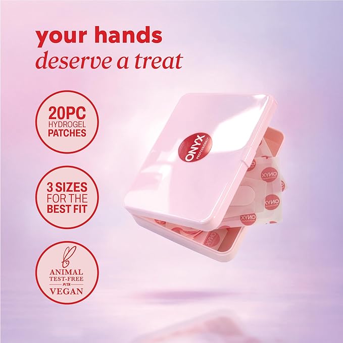 Onyx Professional Hard as Hoof S.O.S Nail Patches - Nail and Cuticle Strengthening Treatment Repair Patches, Nail Growth, Repair, 20 Count