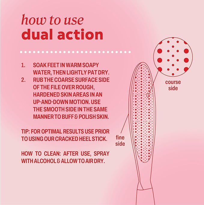 Onyx Professional Double Sided Foot Polisher - Dual Action, Polishing Side, Buffing Side, Stainless Steel, Works on Wet or Dry Feet, Comfortable Grip Handle