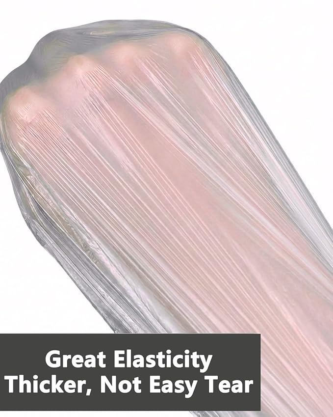 Aquior Shower Cap Disposable,30 PCS Bath Caps Large Thick Clear Waterproof Plastic Elastic Hair Bath Caps for Women Deep Conditioning Hair Care Hotel Travel Essentials Accessories Cleaning Supplies