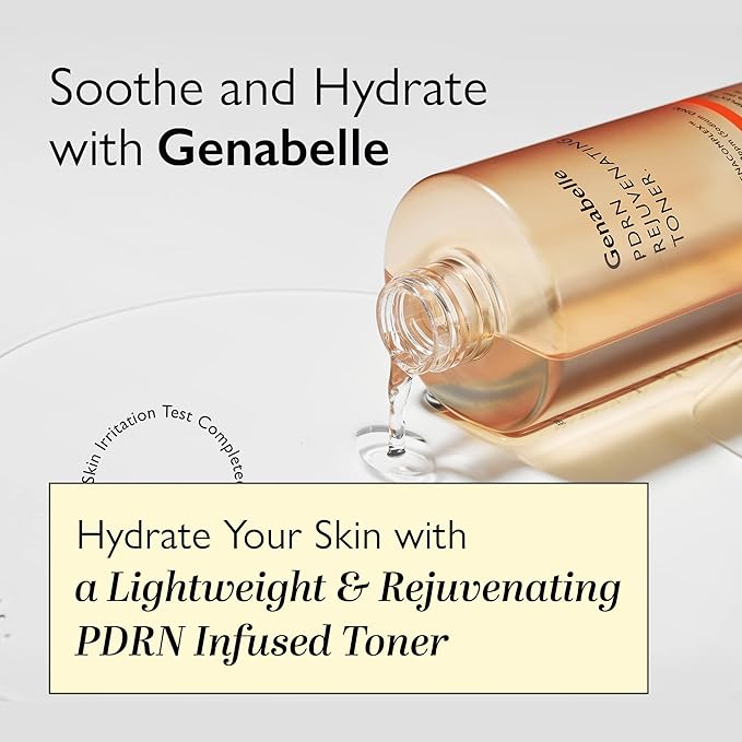 Genabelle PDRN Rejuvenating Toner - Deep Hydration & Skin Barrier Support with PDRN, Panthenol, Hyaluronic Acid - Soft & Glowing Skin - 10.14 fl.oz/300ml