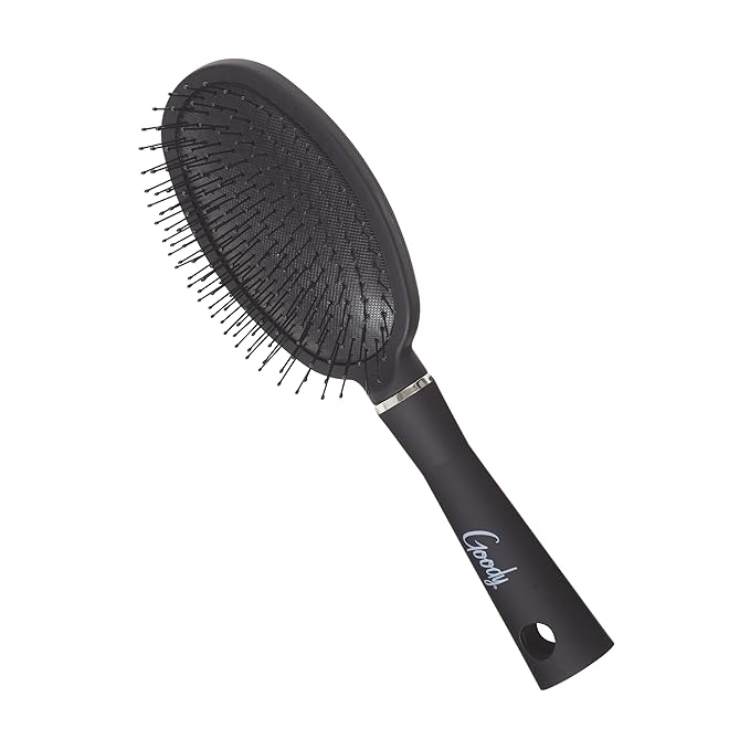 Goody Detangle It Oval Hair Brush - Black, Custom Style Detangler Brush with Flexible Bristles, Use as a Detangling Brush or Styling Hair Brush to Tackle Tangles & Knots, Brush for Fine Hair