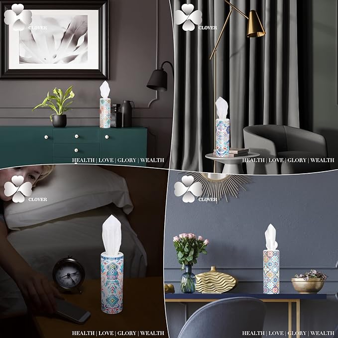 Car Tissue Holder with Facial tissues Bulk, Tissue for Cup Holder, Round Tissue Boxes for car tissues Cylinder,Travel tissues Packs Bulk