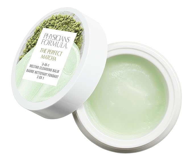 Physicians Formula Cleansing Balm The Perfect Matcha 3-in-1 Makeup Remover For Eye, Lip, Or Face, Deeply Cleanses Pores And Removes Impurities, Ultra Nourishing Soothing Treatment, Mandarin