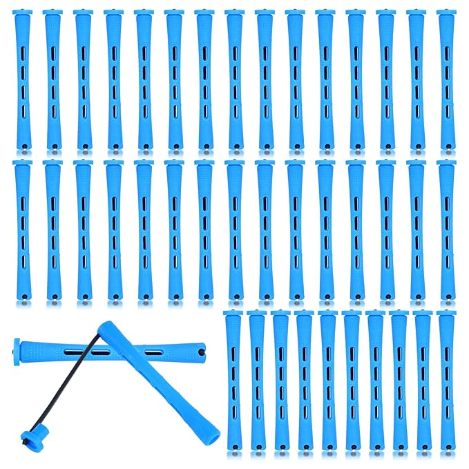 40 PCS Small Perm Rods for Short Hair, Plastic Curling Rods Cold Wave Rod Perming Curlers Hair Curling Rollers Perm Rod for DIY Styling Natural Hairs Short Long Hairs