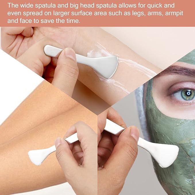 4 PCS Mini Metal Makeup Spatula, 4 Styles Multi-functional Stainless Steel Cosmetic Spatula Reusable Skin Care Cosmetic Spatulas Facial Applicator Tool for Face Mask Cream Lotions Moisturizers
