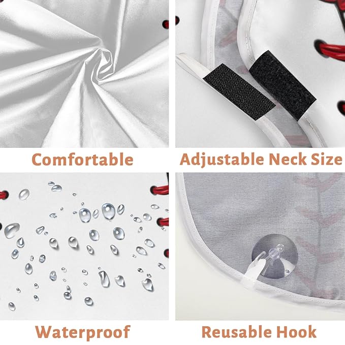 Baseball Lace Beard Bib Apron,Beard Hair Catcher,Non-Stick Beard Shave Cape,Shaving Trimming Non-Stick Waterproof Grooming Gifts for Dad Men Him Boyfriend