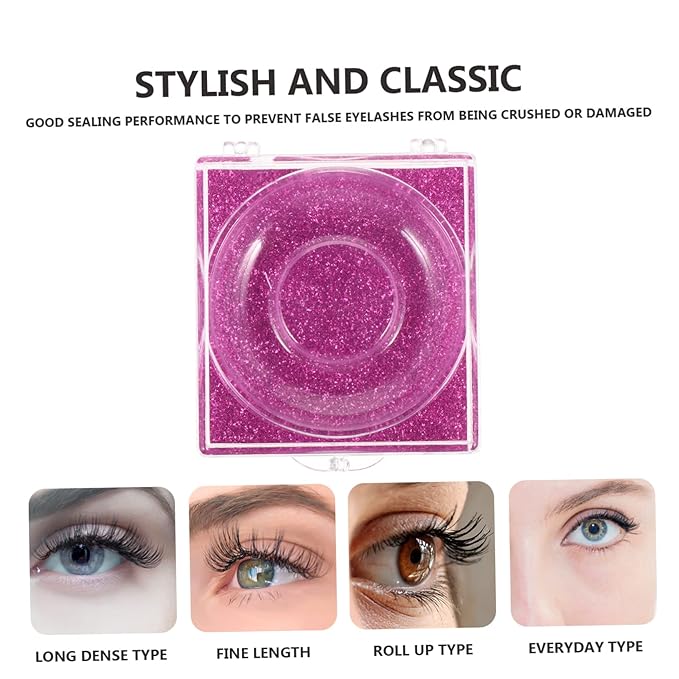 6pcs Stable Material Eyelash Case Storage Box for Makeup Organization Small Chic for Women