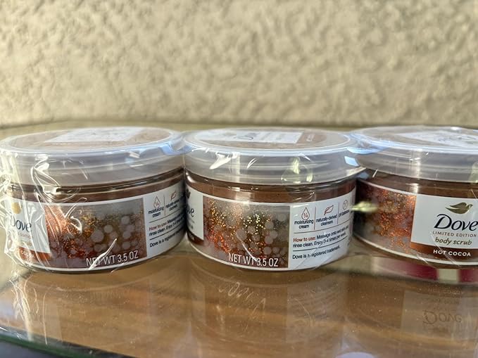 Pack of 3 - Dove Hot Cocoa Body Scrub - 3.5oz each - Limited Edition Pack x 3.