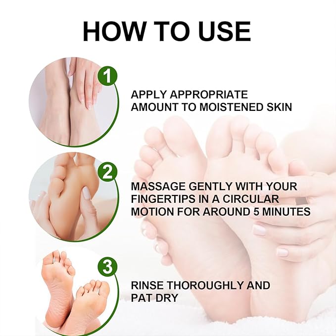 Peppermint Foot Scrub – Natural Exfoliating Cream for Dry, Cracked Feet | Soothes Tired Feet, Removes Dead Skin | Mint & Pumice Formula | 200ml