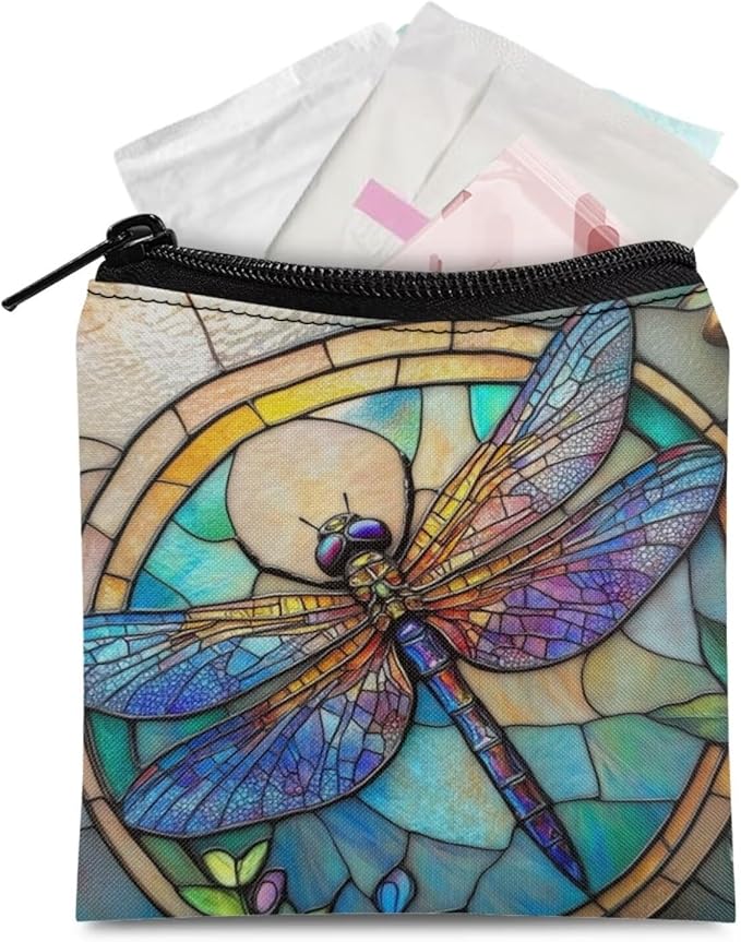 Artsy Sanitary Napkin Storage Bag Portable Period Organizer Pouch for Women Convenient Period Storage Case for Daily Use