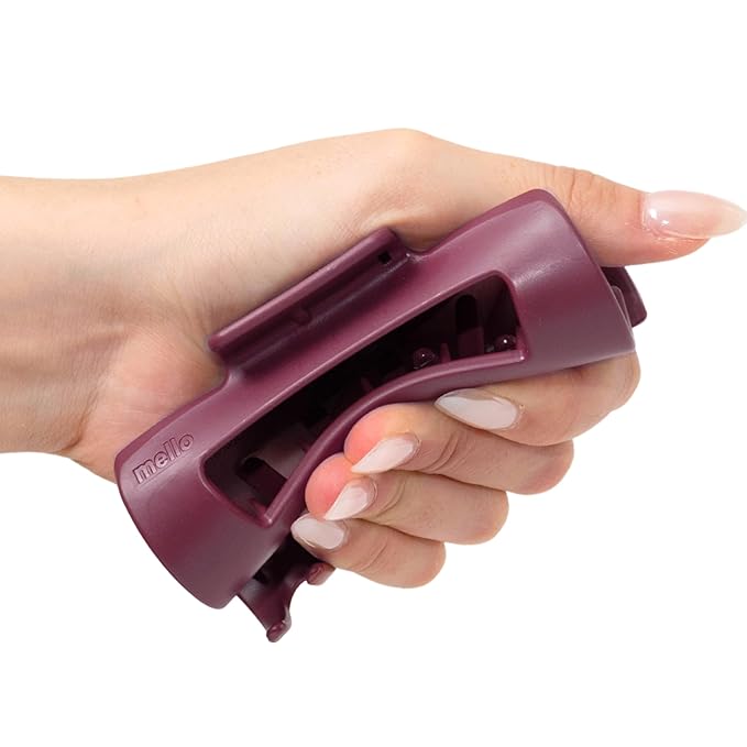 The Original Mello Hair Claw Clip Squishy Claw Clip Made in Korea Patent Pending 30021976 (Burgundy, Medium)