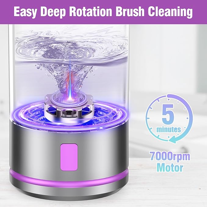 Electric Makeup Brush Cleaner Machine - Automatic Cosmetic Brush Washer, Portable Makeup Brushes Cleanser for All Foundation Brush Types, Deep Cleaning