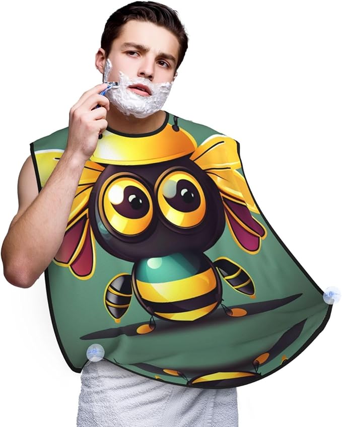 Colorful Giraffe Fans Lovers Print Beard Bib Shaving Apron, Beard Hair Trimming Cape Gift For Dad