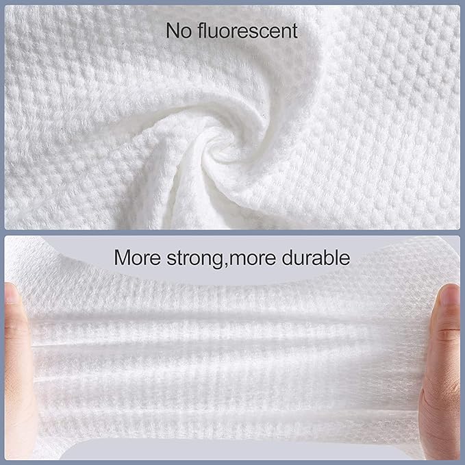 Disposable Face Towel Face Cloths for Washing Soft Cotton Dry Wipes Facial Cloths Towelettes for Washing and Drying, 200 Count Facial Tissue for Cleansing, Skincare and Makeup Remover