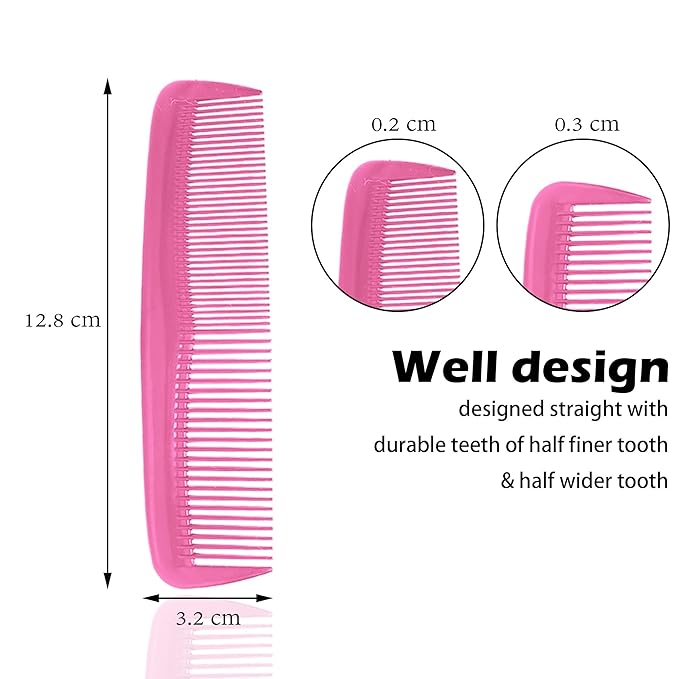Soft 'N Style Hair Care 4-Pack Comb - Not Breakable - mens comb/fine tooth comb/peines para cabello