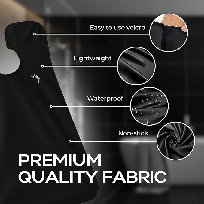 Beard Butler® 'The Original' Beard Bib Apron – Beard Hair Catcher for Men – Grooming & Shaving Apron with Strong Suction Cups – Beard Gift for Husband, Boyfriend – Includes Travel Case
