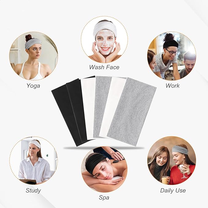 Cotton Wide Headbands for Workout Yoga, 9.3x4.7inch Non-Slip Headband for Mother's Day Sports Gift Large Thick Head Bands for Running Daily Wear