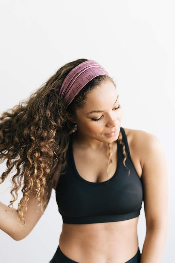 Maven Thread 4" Wide Workout Headbands for Women (2 Pack) – Non-Slip Sweatbands for Gym, Running & Yoga