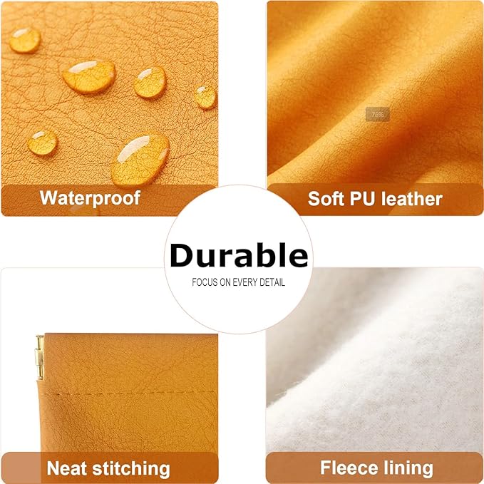 4Pcs Small Makeup Bag for Purse, Mini Leather Pocket Cosmetic Bag for Women, Small Lipstick Purse Pouches for Purse, Small Coin Purse Organizer Pouches, Portable No Zipper Makeup Pouch (Orange, Pink)