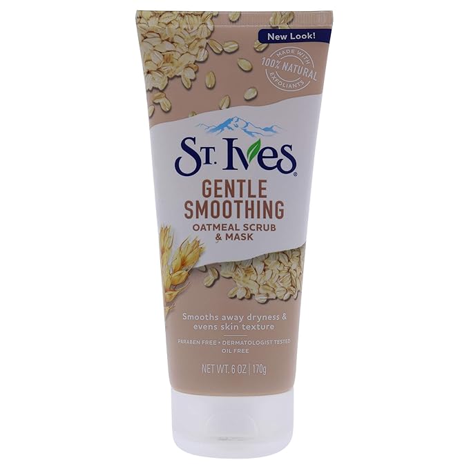 St. Ives Gentle Smoothing Face Scrub and Mask Oatmeal, ONE , 6 oz
