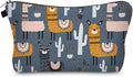 Cute Travel Makeup Bag Cosmetic Bag Small Pouch Gift for Women (Llama Cactus)